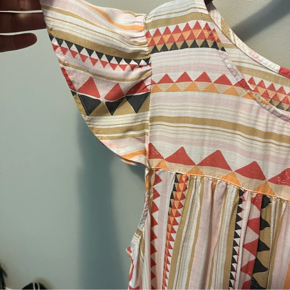 Sonoma women’s plus 1X Geometric Patterned top loose cotton blend summer - Picture 6 of 11